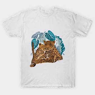 Leopard Mum and cub print T-Shirt